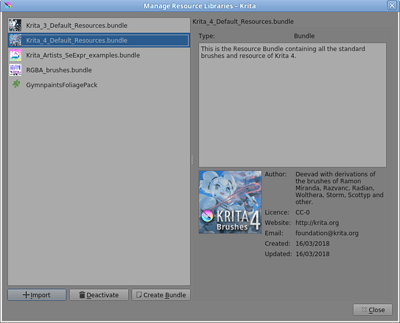 Krita_4_Default is active