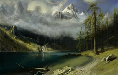 Albert Bierstadt - Mount Corcoran-1536