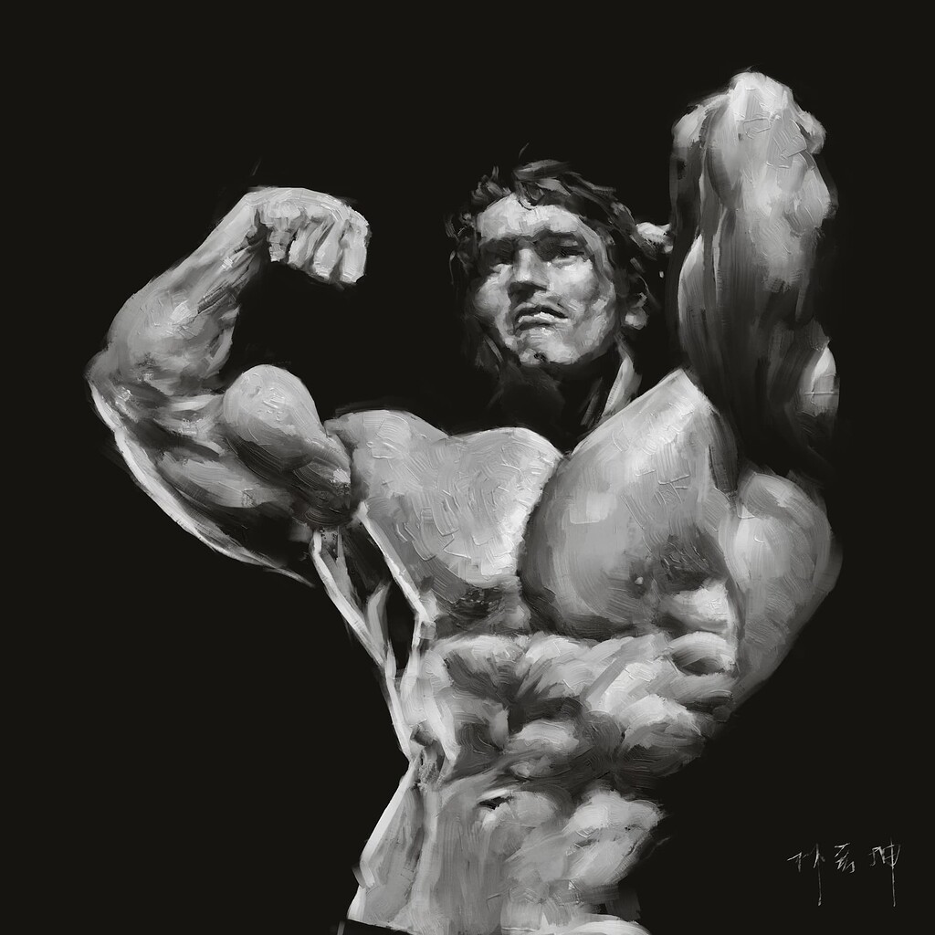 Arnold Schwarzenegger - Finished Artworks - Krita Artists