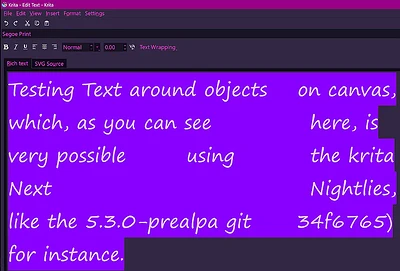 How it looks in the text editor after writing it on canvas