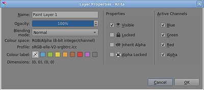 Layer Properties Window