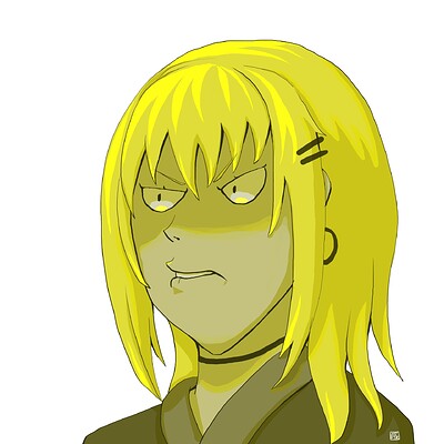 Emotional Huevember 2022 day 16 SILLY anime face portrait, november challenge