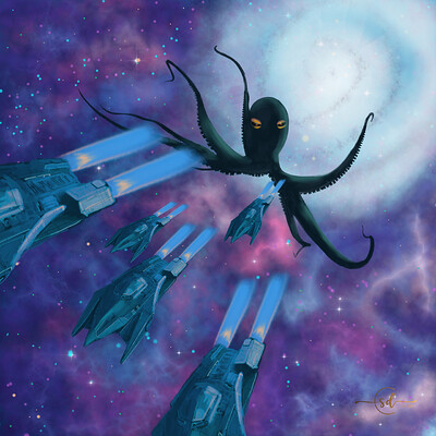 Krita Challenge 0226 Alien World Building OctoSpace