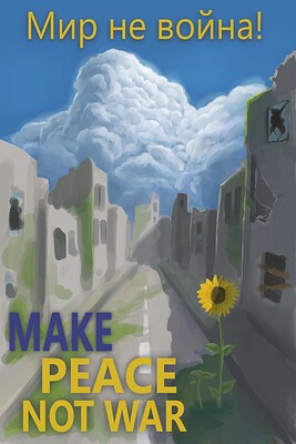 Make PEACE not war! clouds