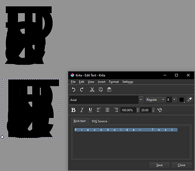 Text Tool broken spacing