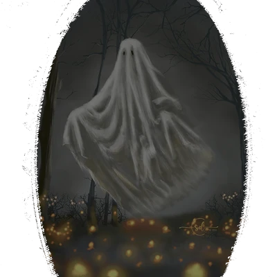 Krita Challenge 1026 Costume Oval Mask - Ghost
