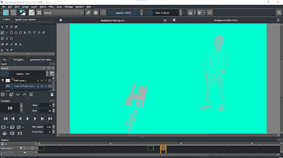 Screenshot cartoon has turned to one tone