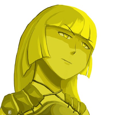 Emotional Huevember 2022 day 15 FOCUSED anime face portrait, november challenge