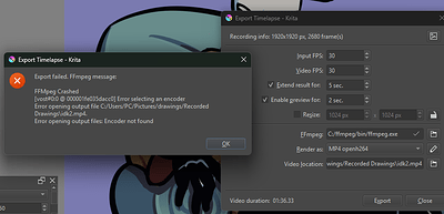 Recorder rendering error - General Questions - Krita Artists