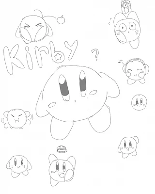 cute kirby doodles