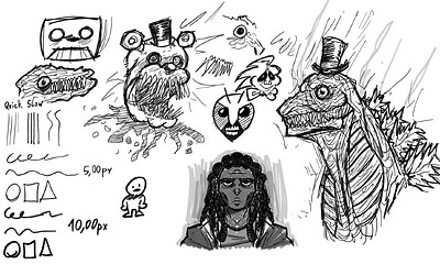 cas van de pen demo recreation doodles