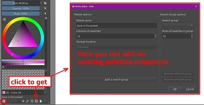 palette properties