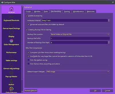 Create a Backup File on Saving