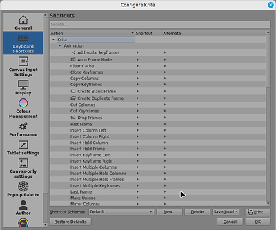 Animation Keyboard Shortcuts
