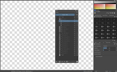 Hide all layers and enlarge the canvas
