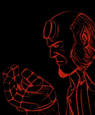 Christmas Hellboy WIP