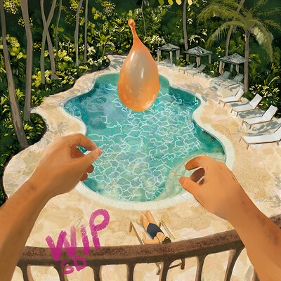 Krita Challenge 0326 5 Sec Before Water Balloon WIP