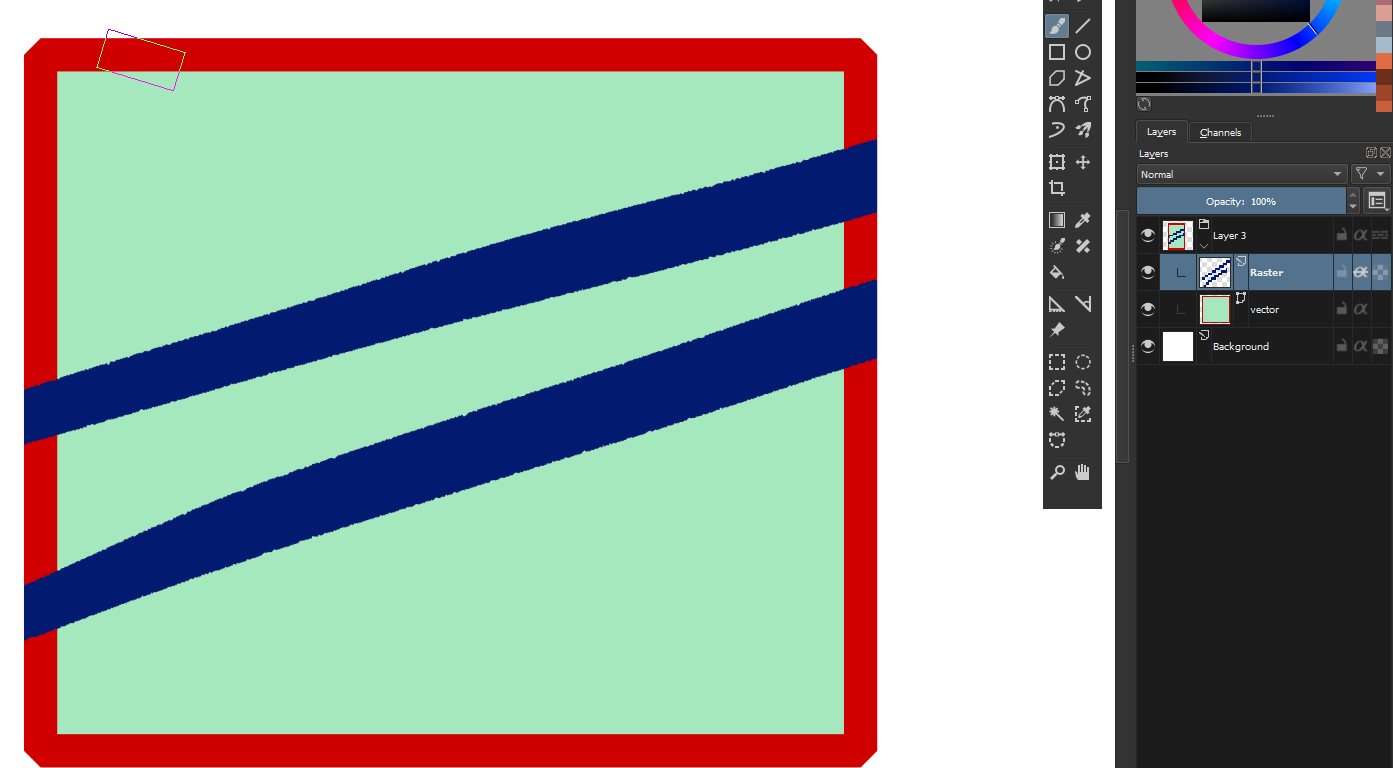 How to make Vector Stroke unaffected by Clipped Raster Layer - General ...