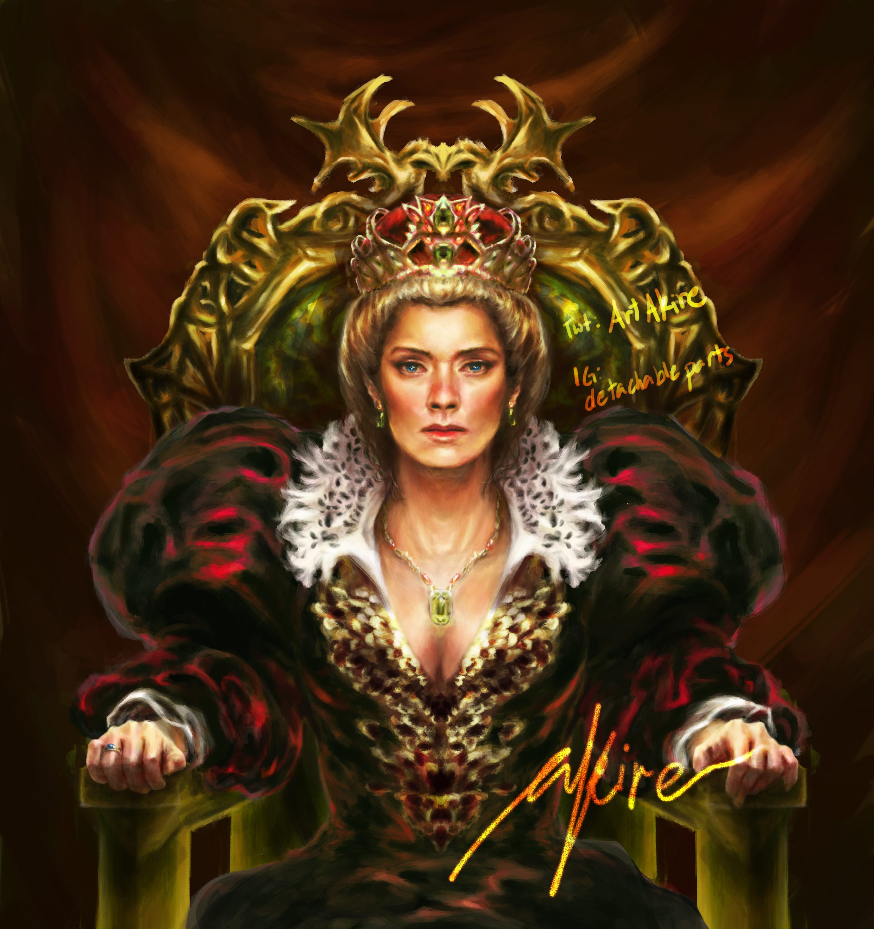 The Empress on the throne Finished Artworks Krita Artists