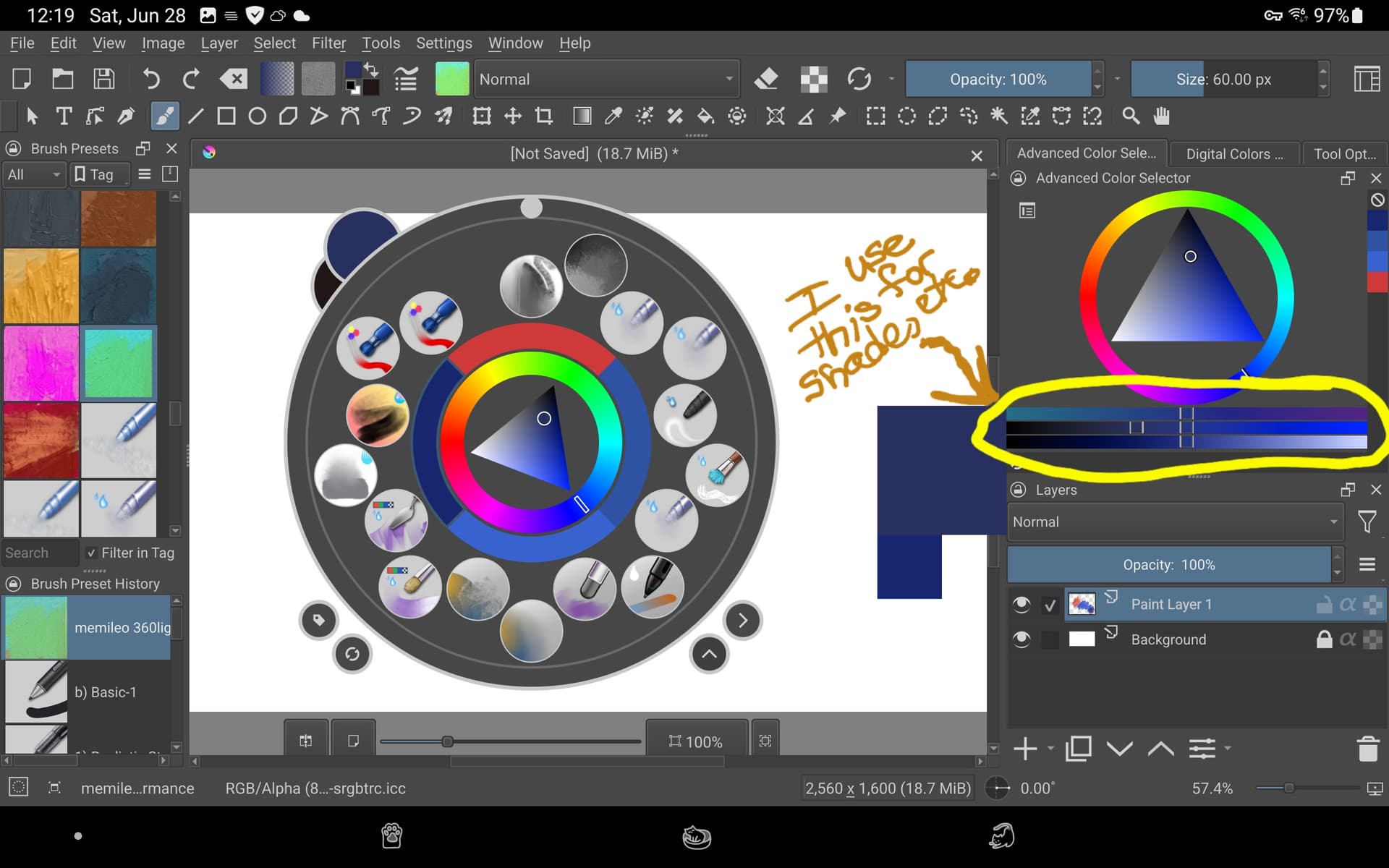 Can't select a close color on the color wheel - Input Device Support ...