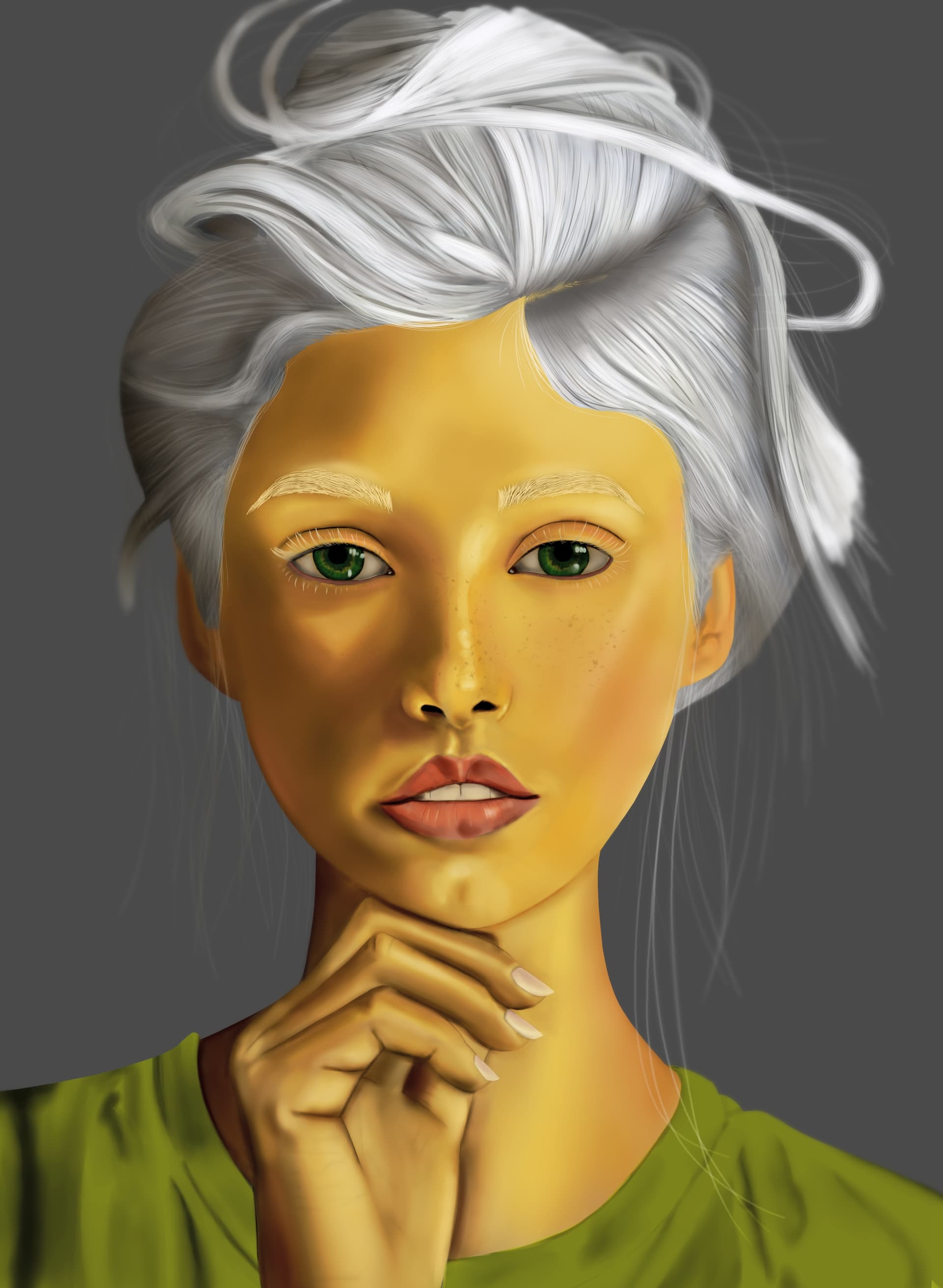 Yellow girl Finished Artworks Krita Artists