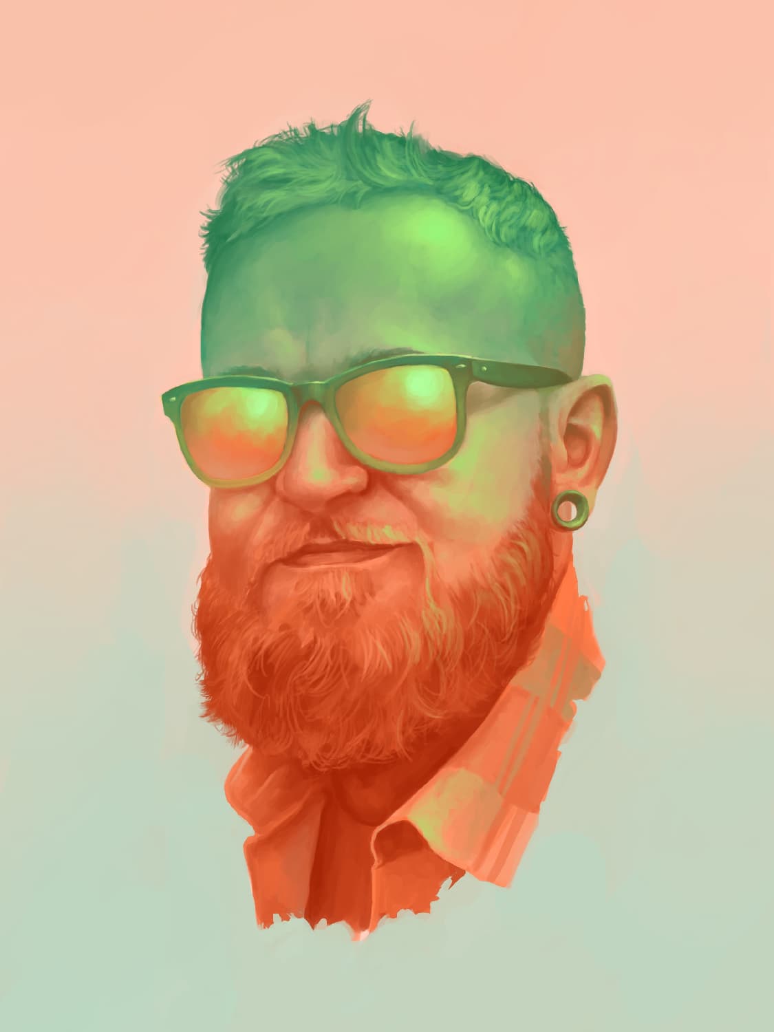 Gradient Portrait 001 - Finished Artworks - Krita Artists