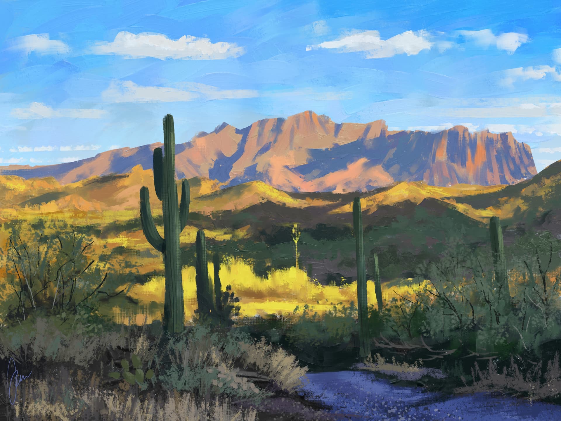 Superstition Mountains - Finished Artworks - Krita Artists