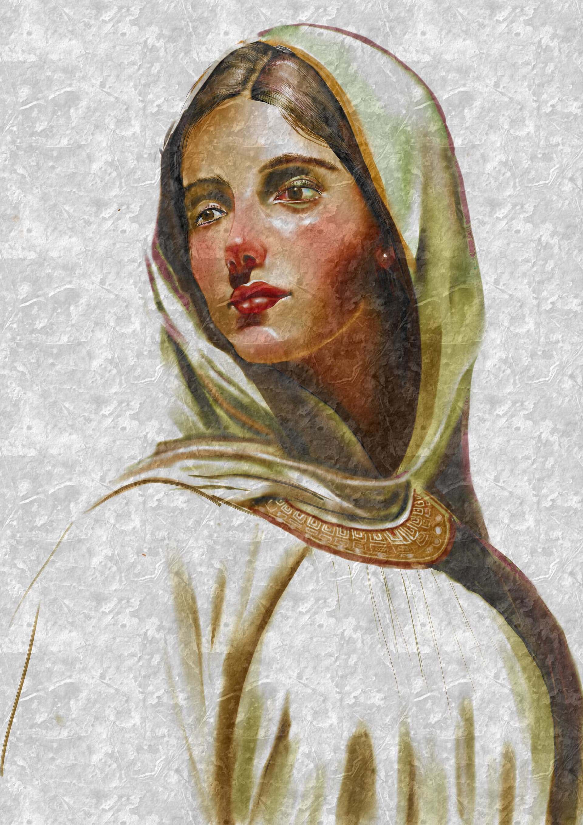 Maria looks to the side - Finished Artworks - Krita Artists