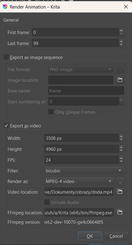 Can't render animation - General Questions - Krita Artists