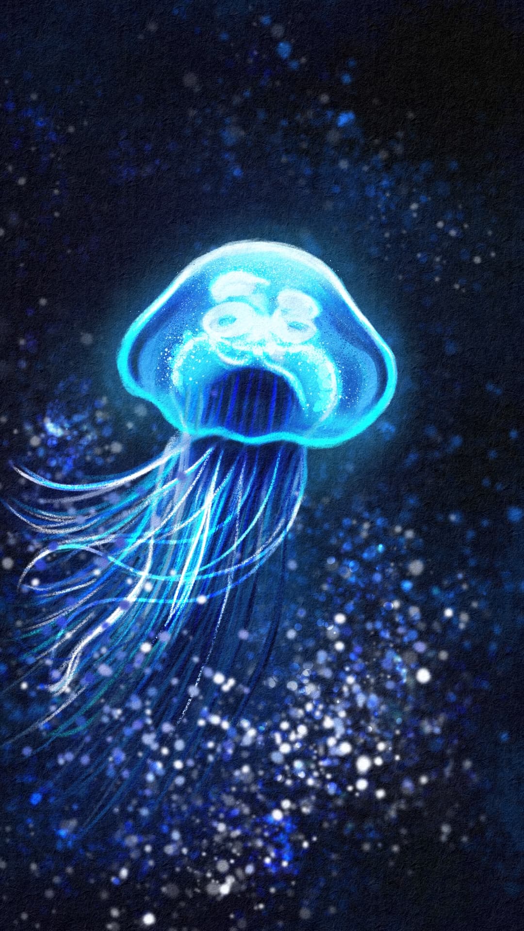 jelly-fish-blue-light-finished-artworks-krita-artists
