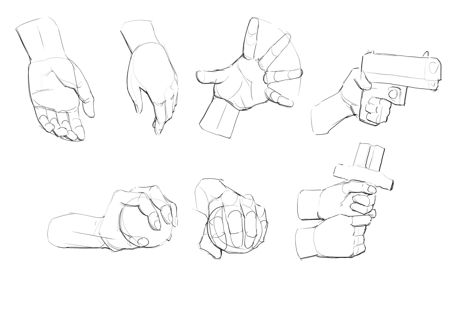 Hands Study - Phase: Sketch - Work In Progress - Krita Artists