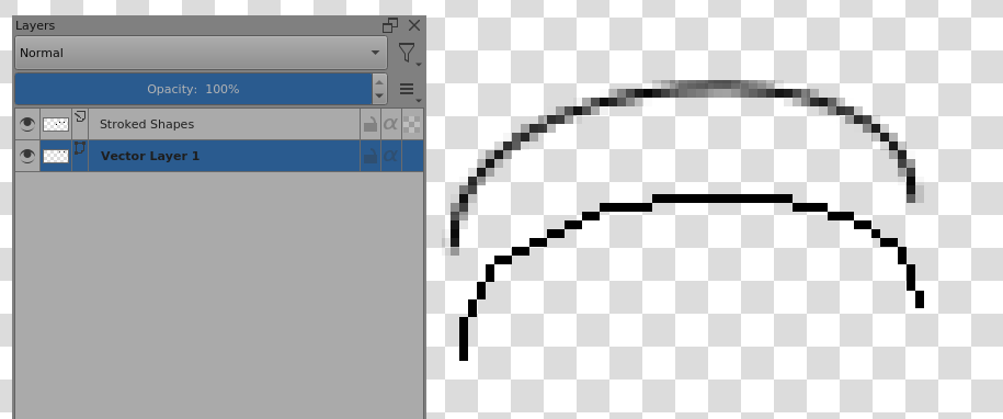 How to make vector stroke pixelated? - General Questions - Krita Artists