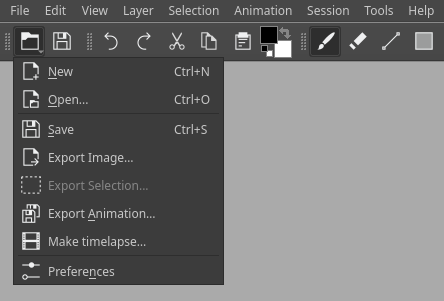 File menu