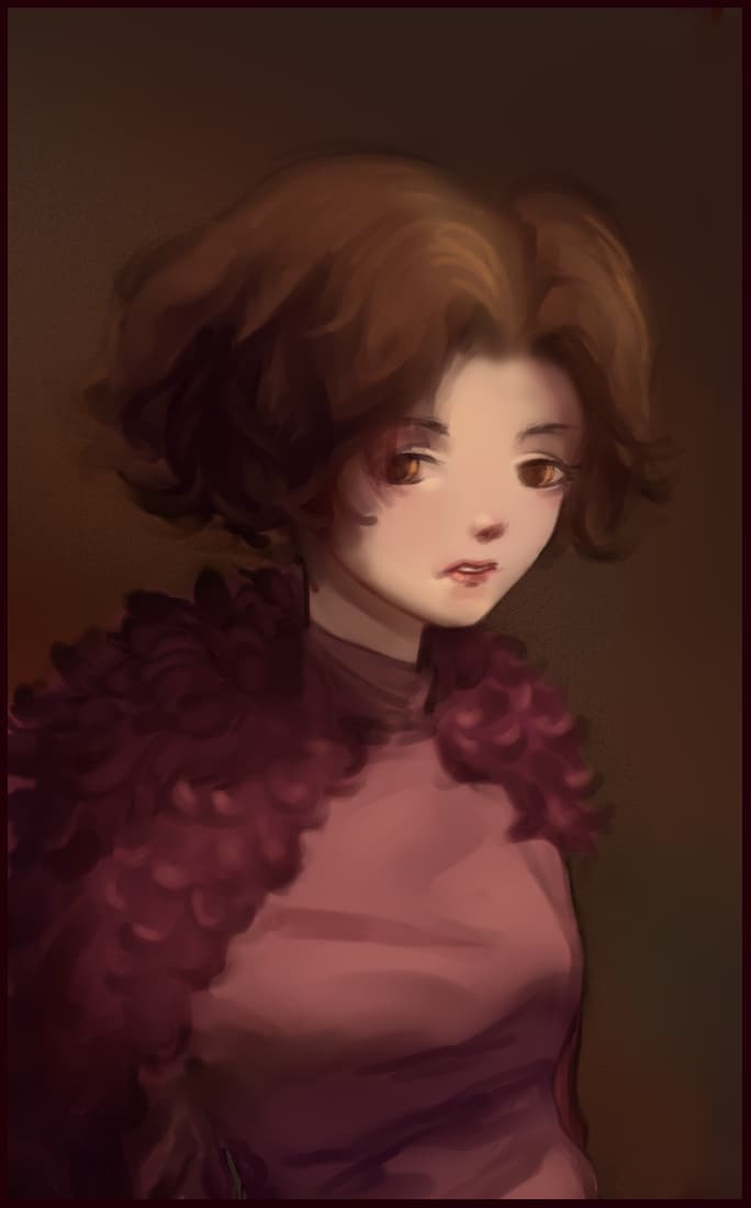 Round brush portrait Finished Artworks Krita Artists