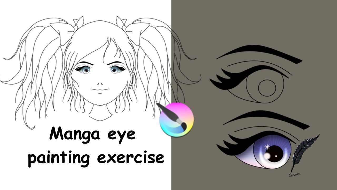 Krita 5.1.3 Step by step Manga eye painting exercise Tutorials