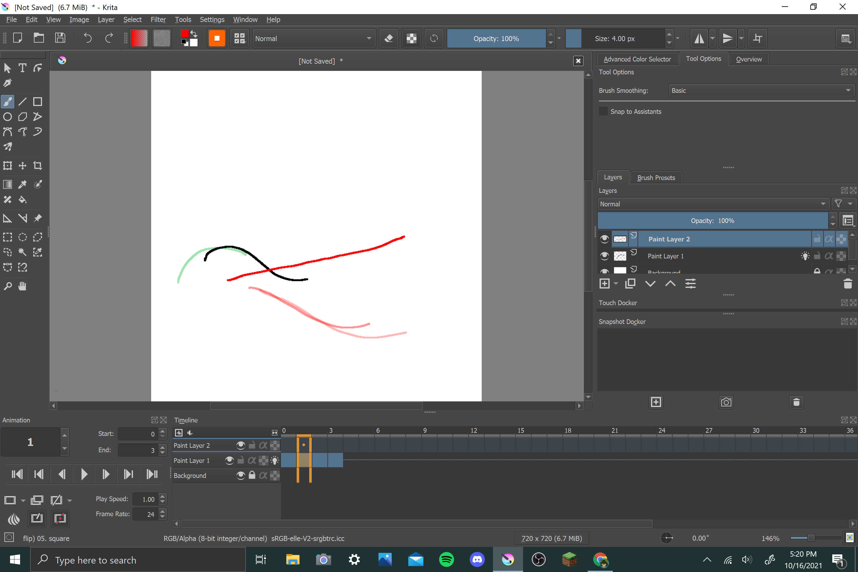 How do I create a layer I can work on, while animating? General