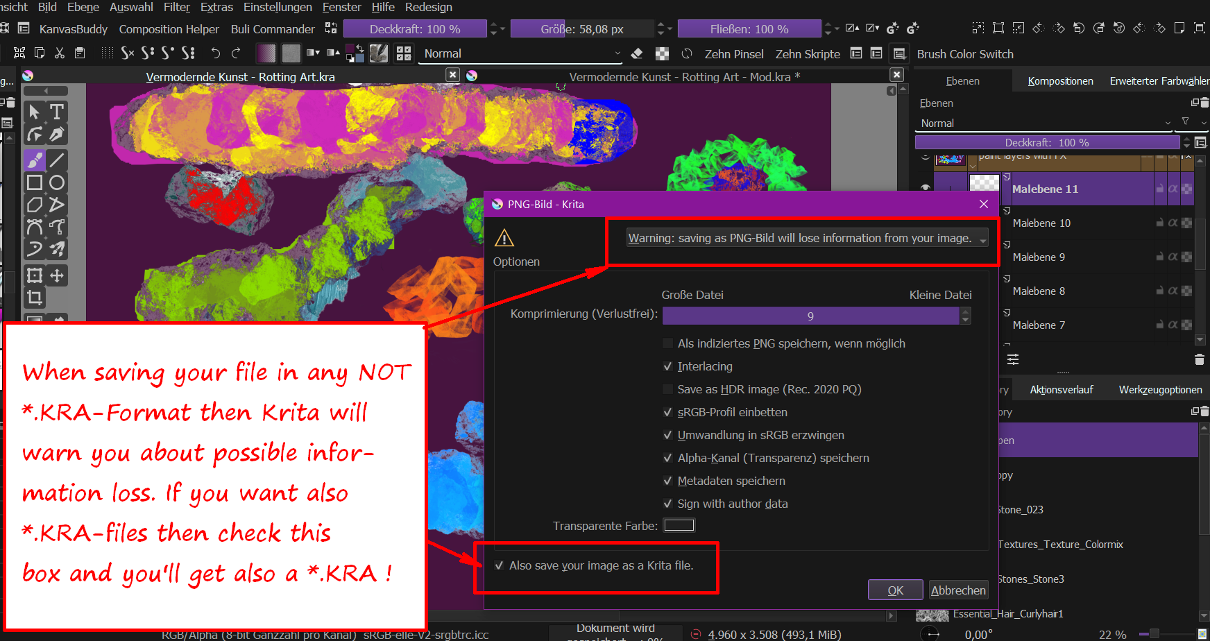 How to make Krita save as a .png AND .kra file General Questions