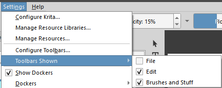 Settings - Toolbars Shown - Issue SOLVED