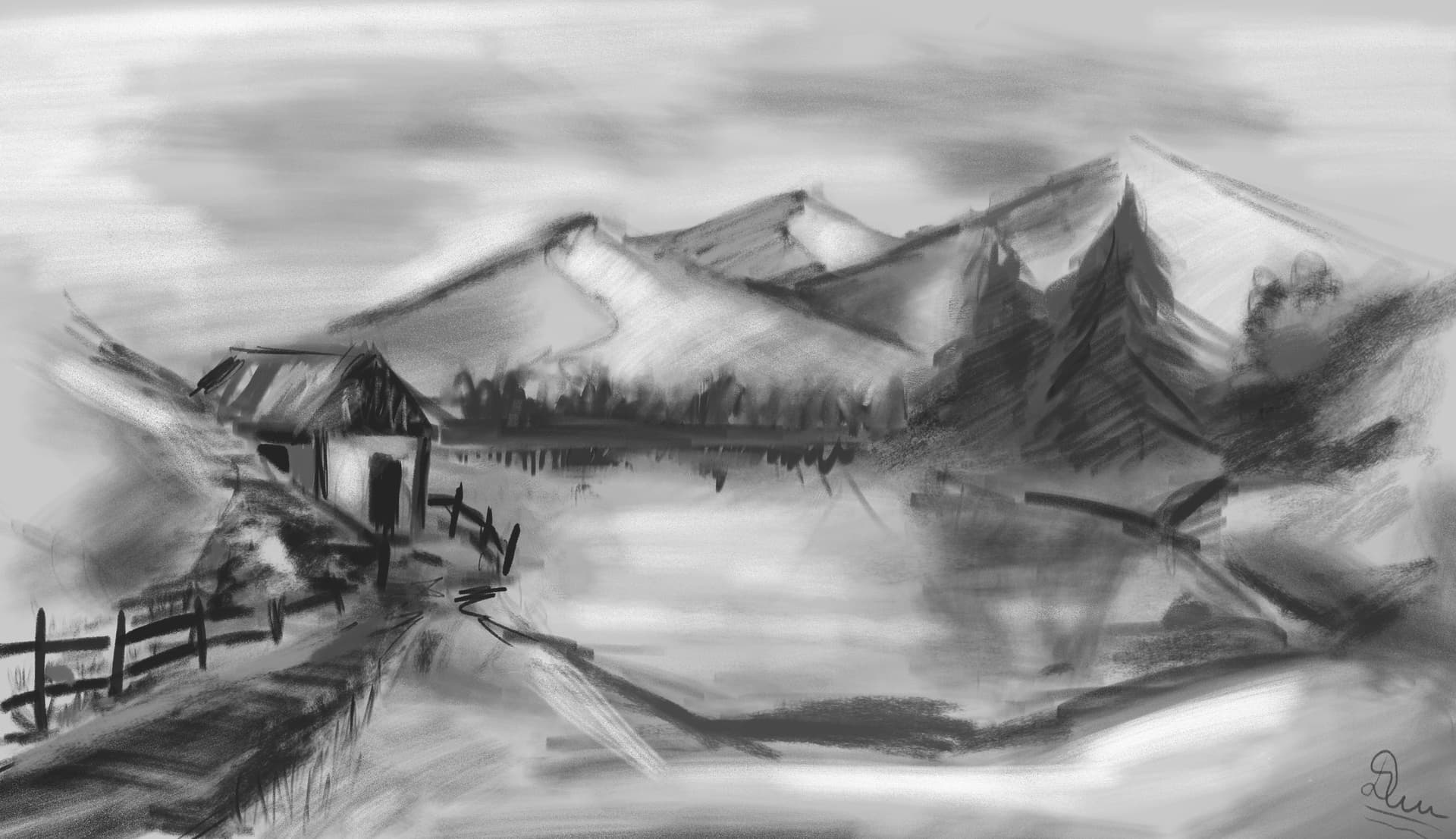 Quick charcoal drawing Finished Artworks Krita Artists