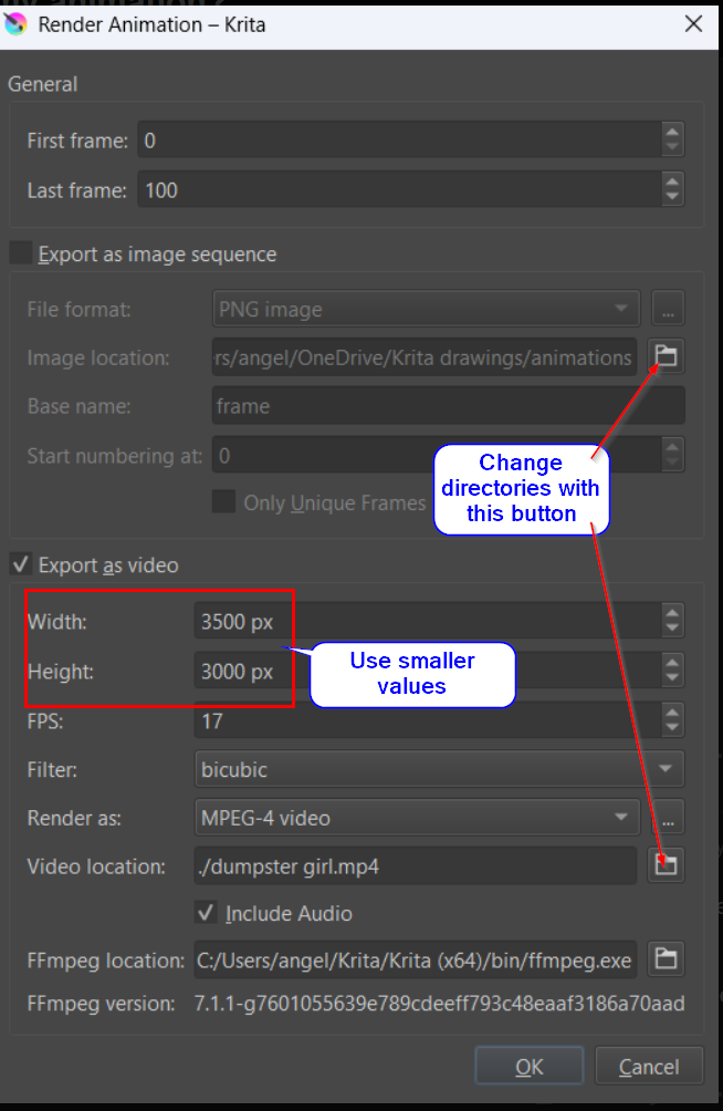 Why wont my krita render my animation? - General Questions - Krita Artists